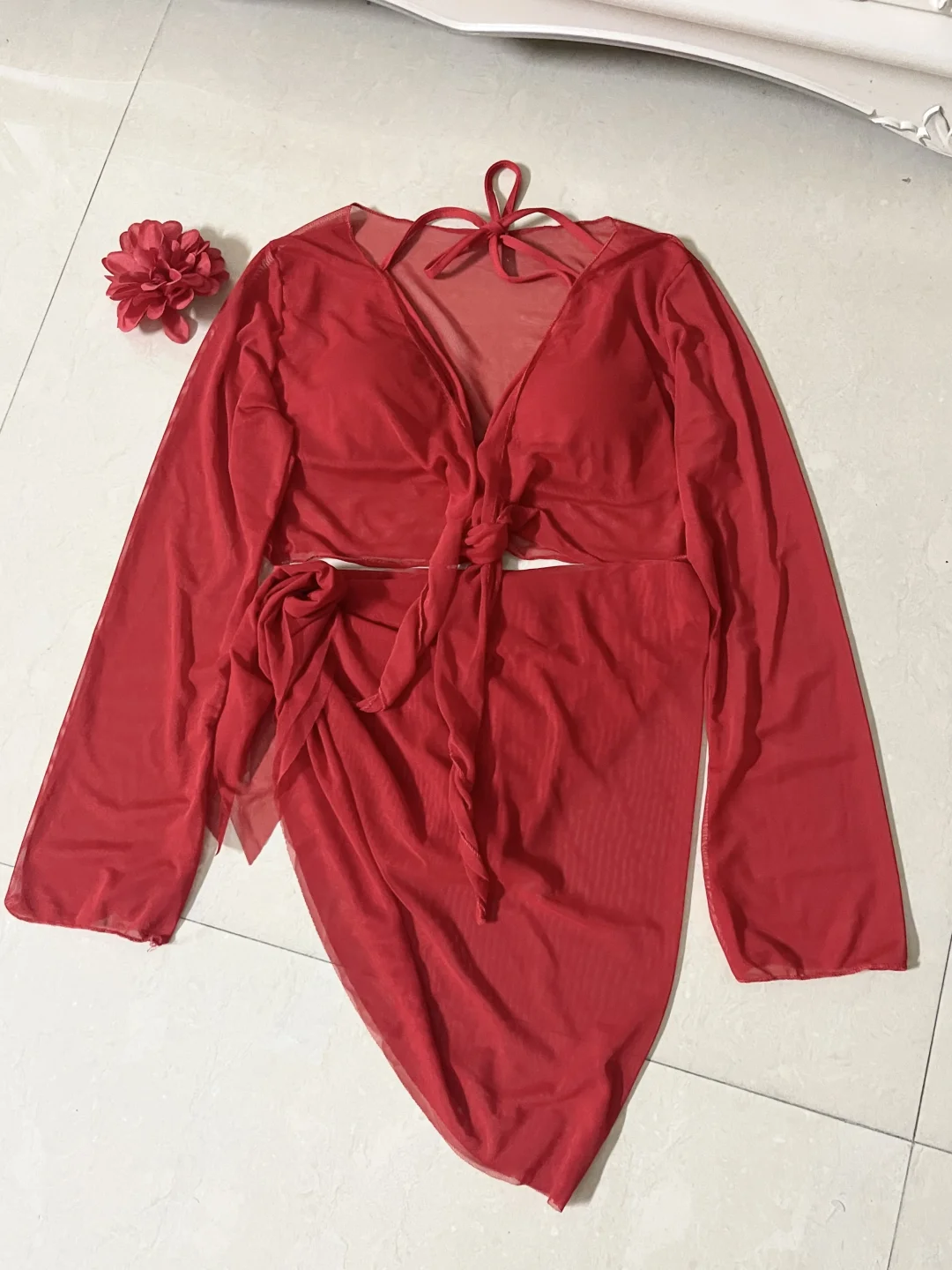 红色比基尼五件套👙才60+！！！！