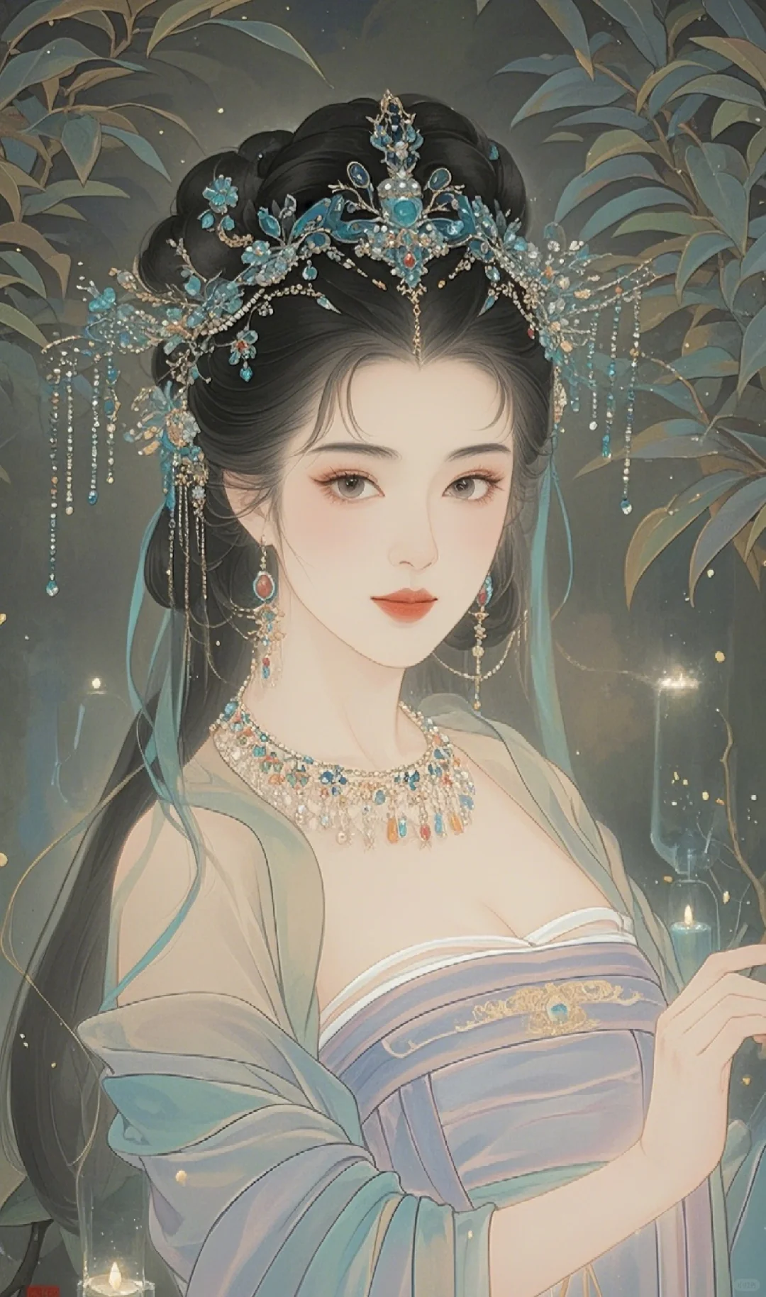 “飞天仙女姿态娇，彩云追月影窈窕。”