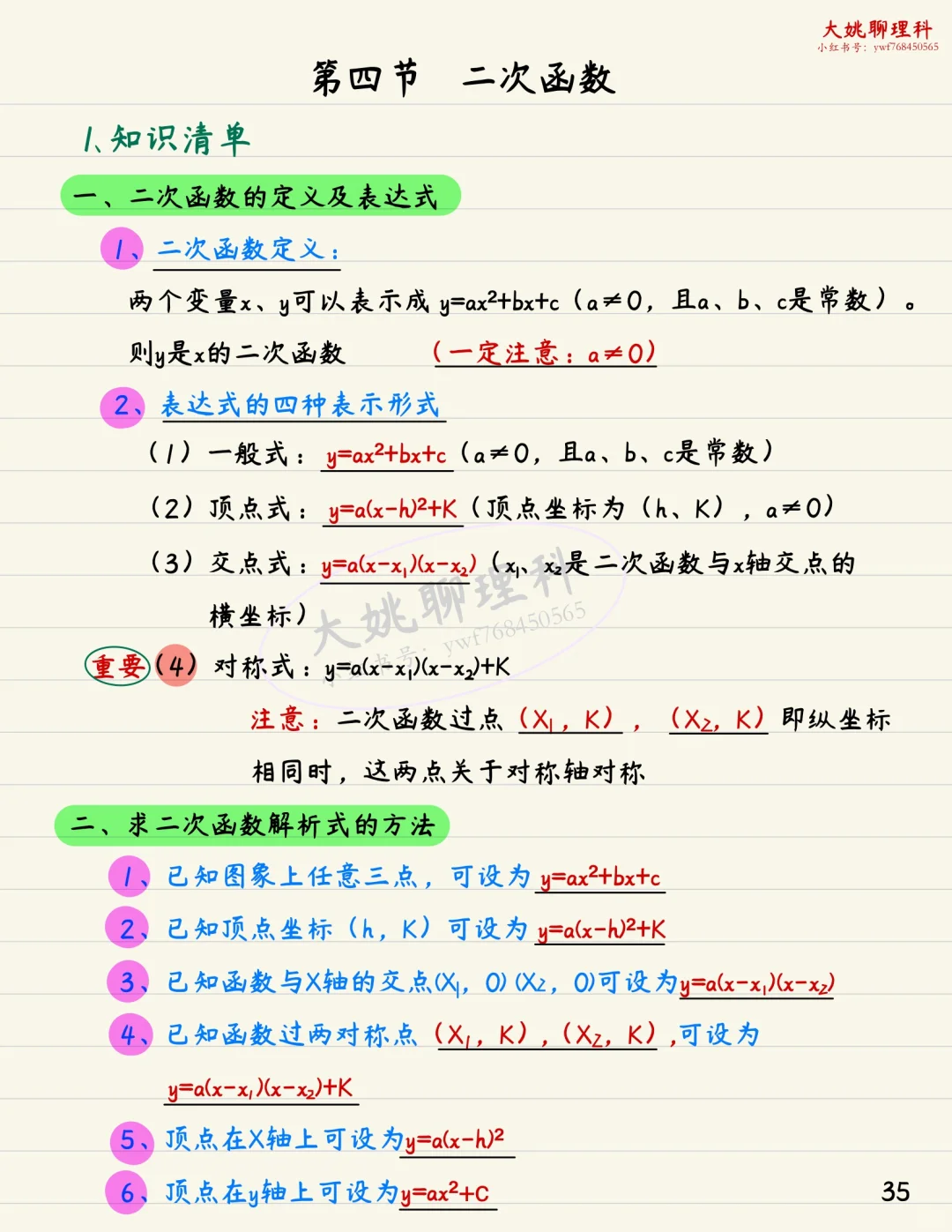 中考数学复习｜函数篇｜干货满满！逆袭中考