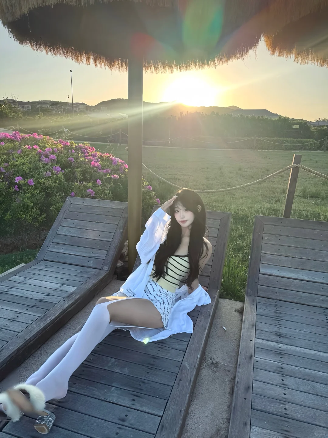 Z☡zᶻ ⌁海边白丝穿搭