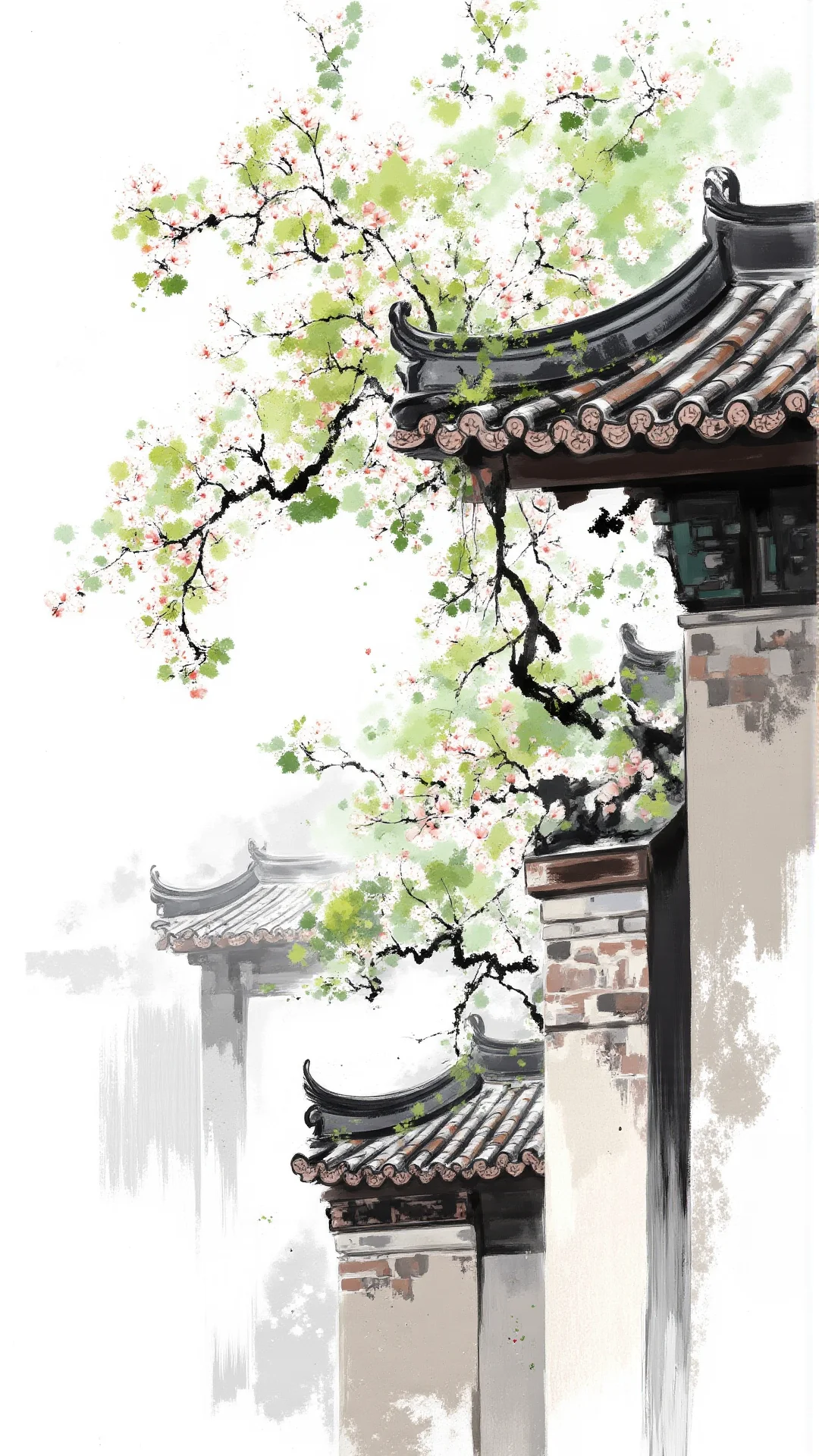 屋檐新绿（壁纸版）