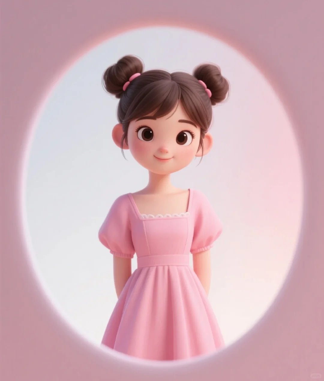 双丸子头女生头像