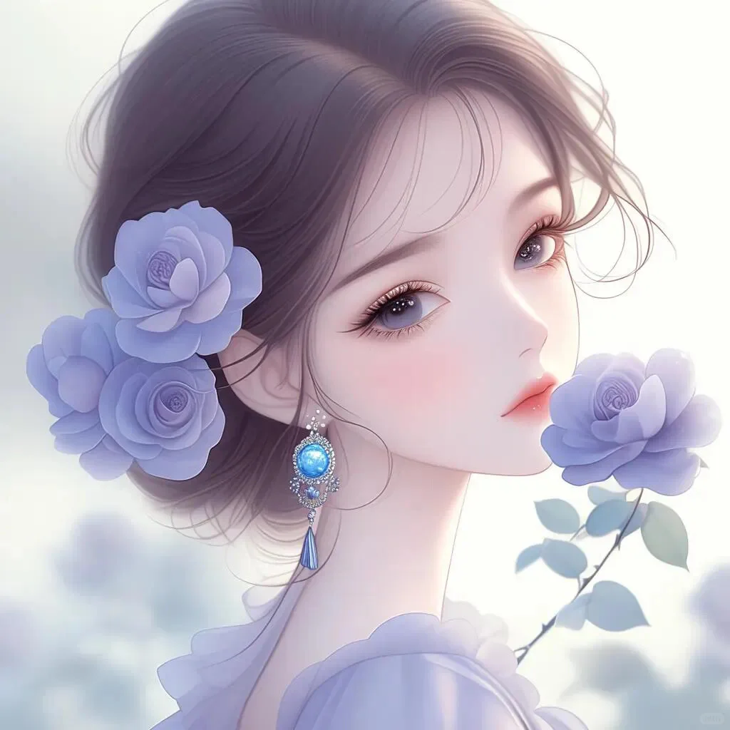 可爱女生头像 紫气东来