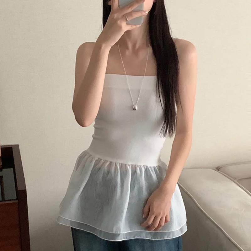 甜辣女孩必备✨夏季新款抹胸上衣