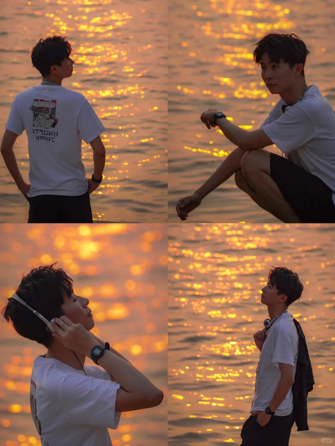 男生海边拍照姿势📸氛围感
