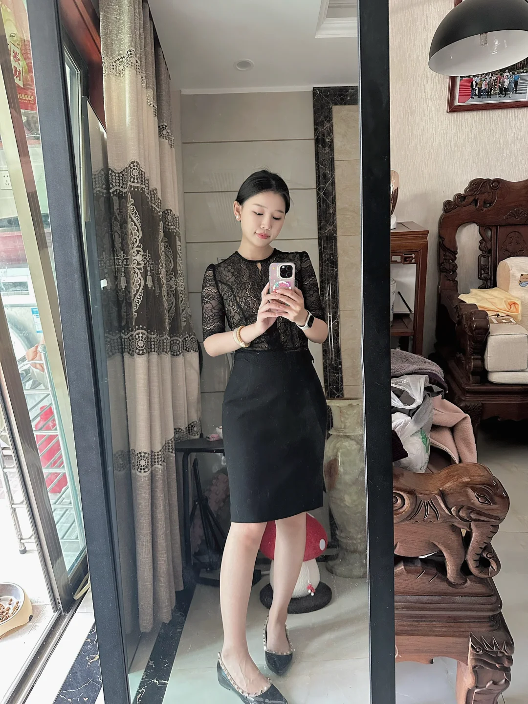 158/103小个子搭配一点点的蕾丝的女人味