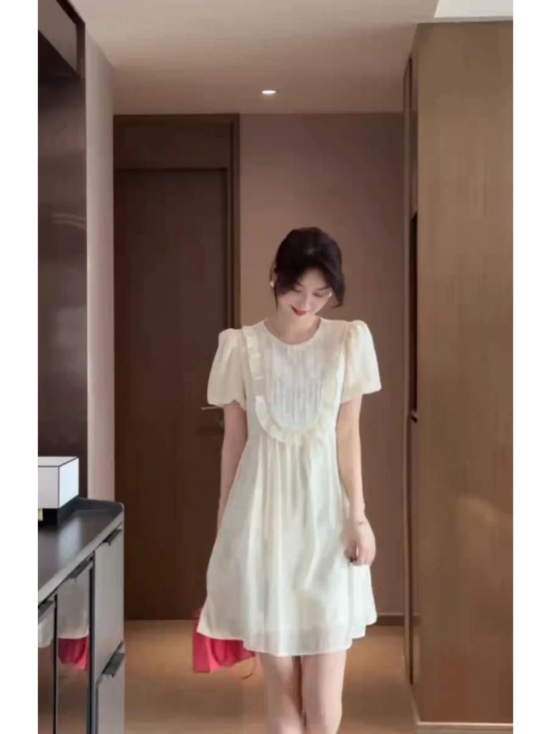 清纯气质女神范白色连衣裙女夏