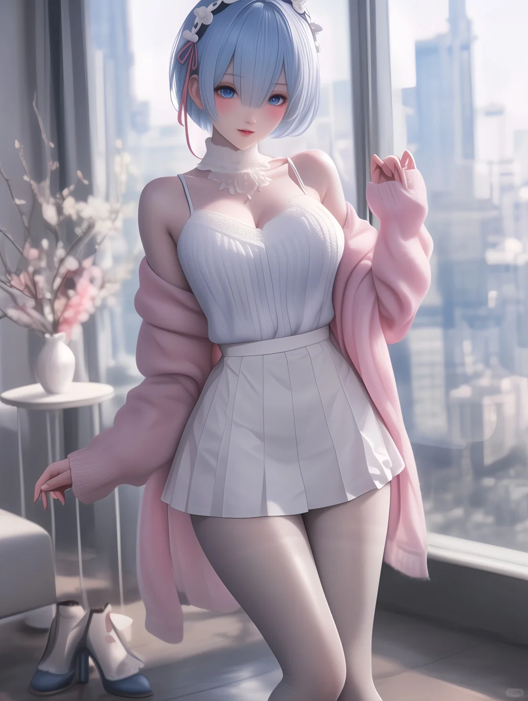 【雷姆教你玩穿搭】少女系白丝袜