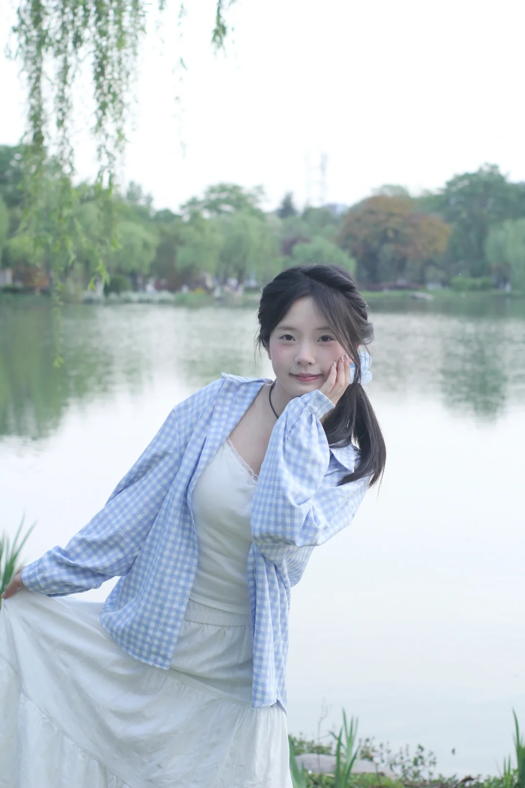 和学长拍照啦~