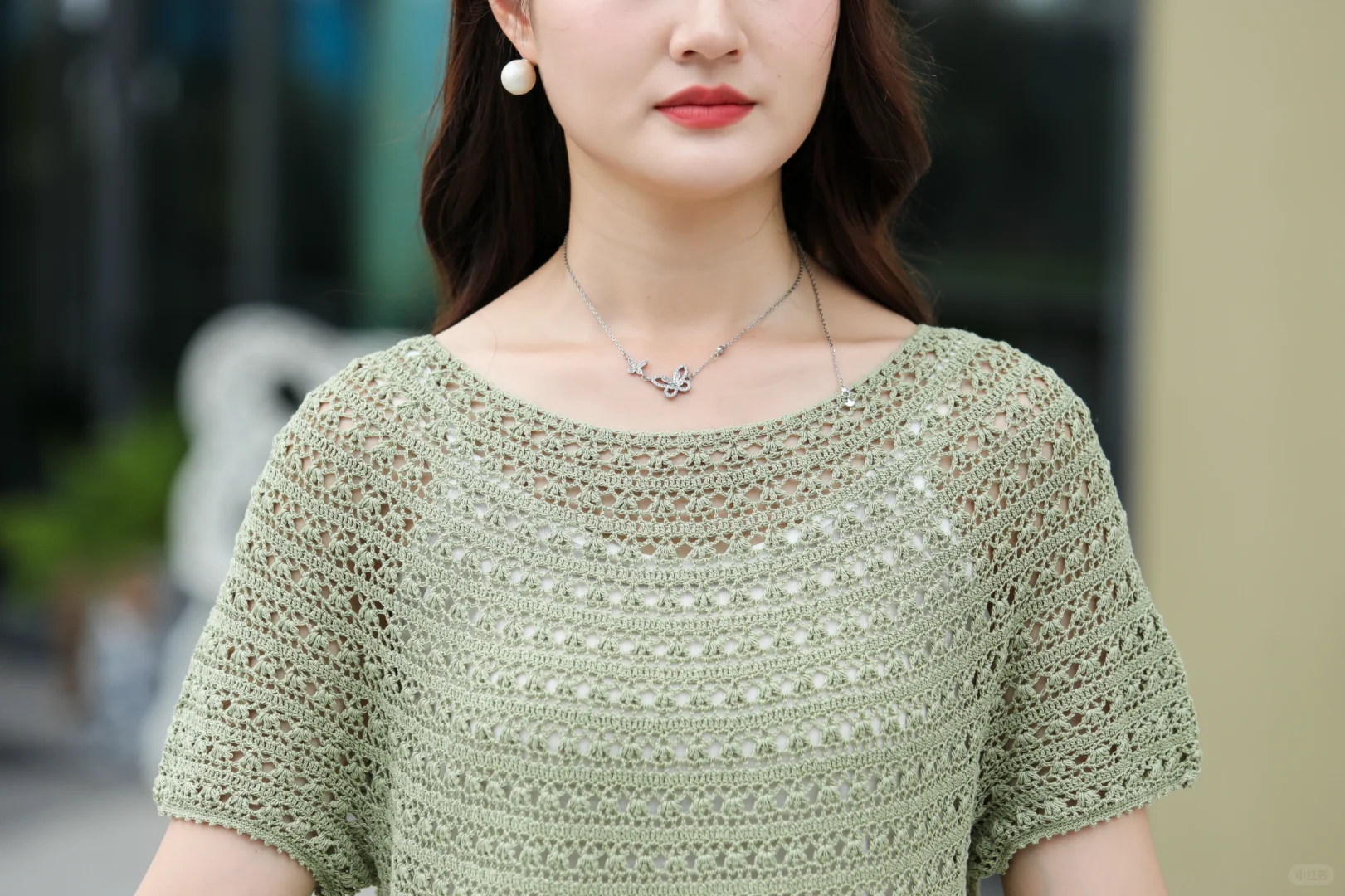 青提 • 蕾丝线钩花上衣（附图解）