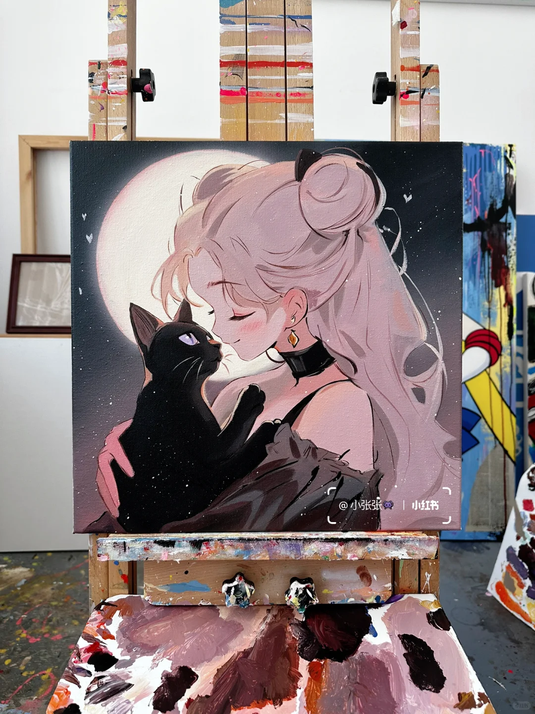 水冰月| 丙烯画| 绘画过程