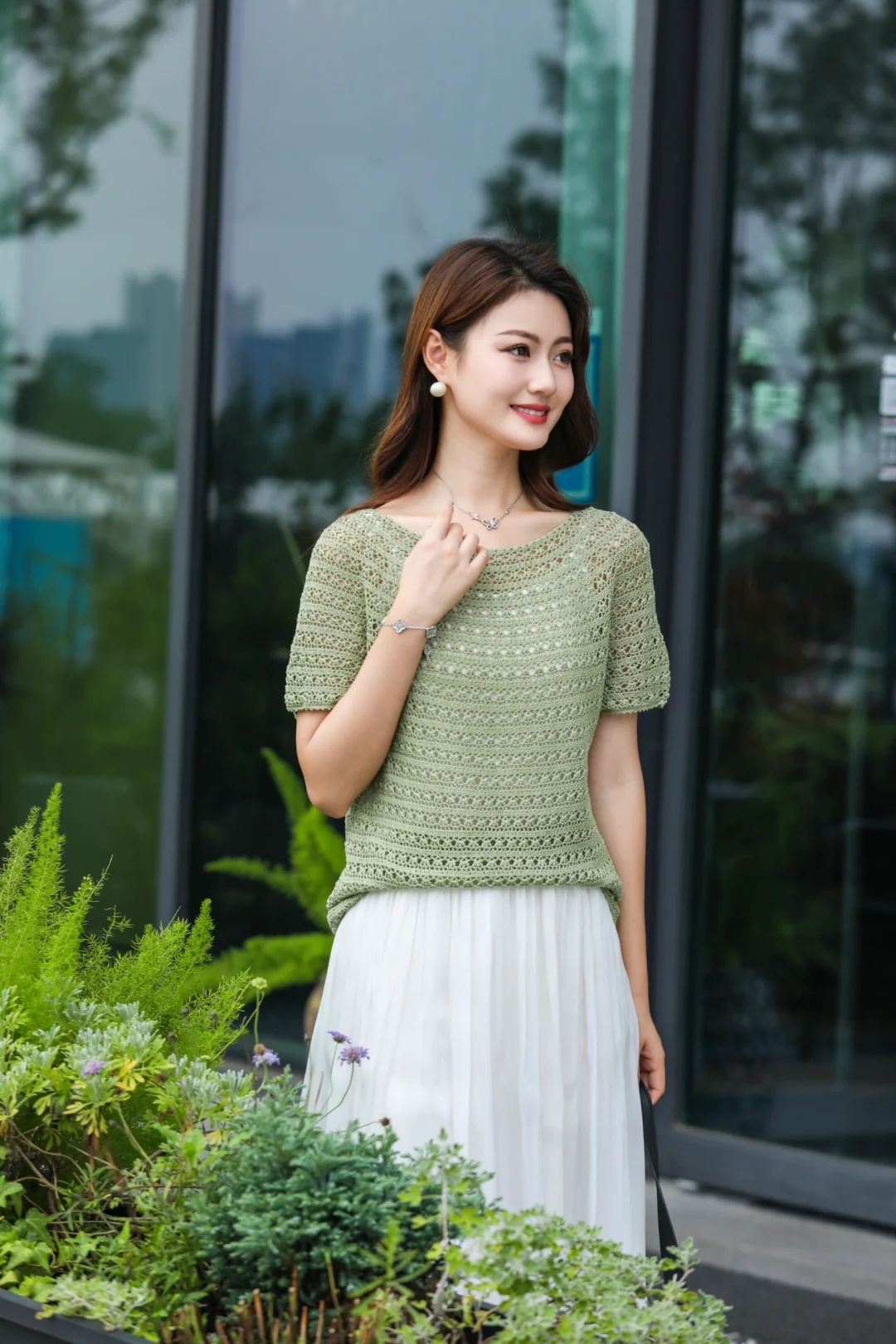 青提 • 蕾丝线钩花上衣（附图解）