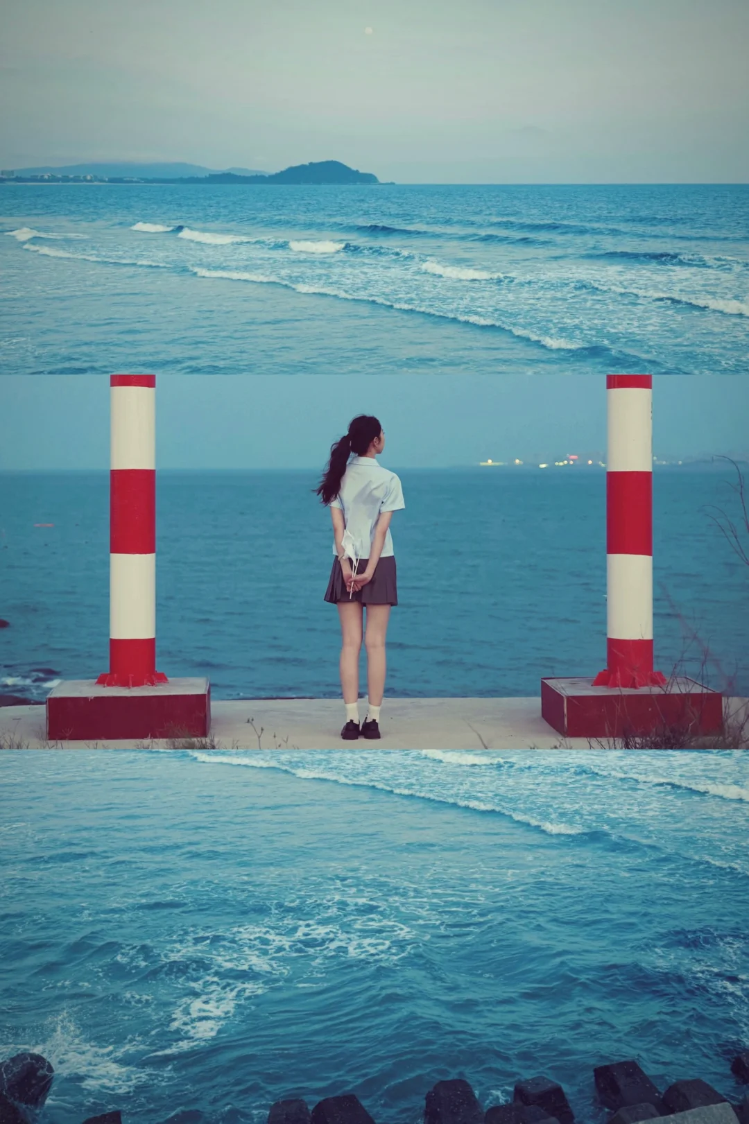 海边和制服绝配