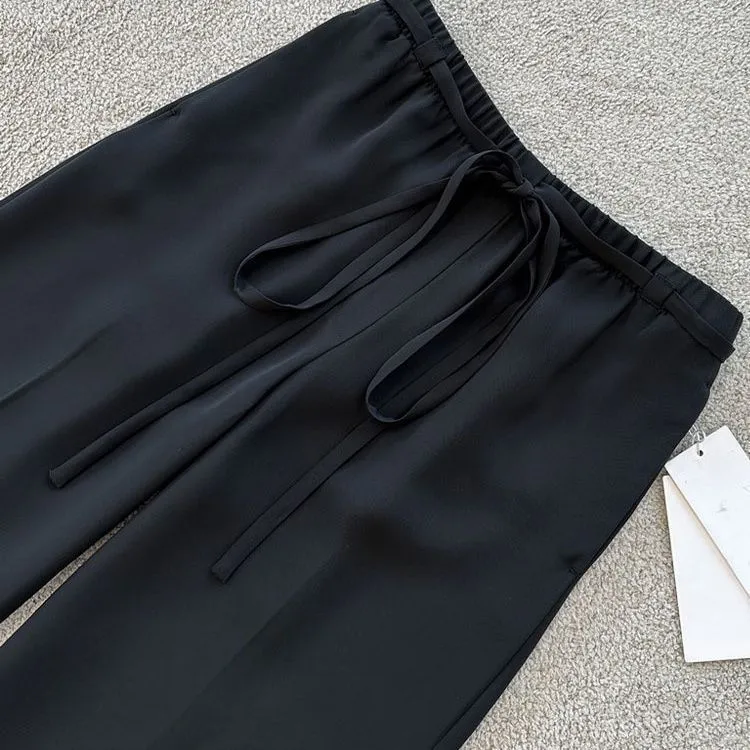 黑色阔腿裤👖显瘦必备