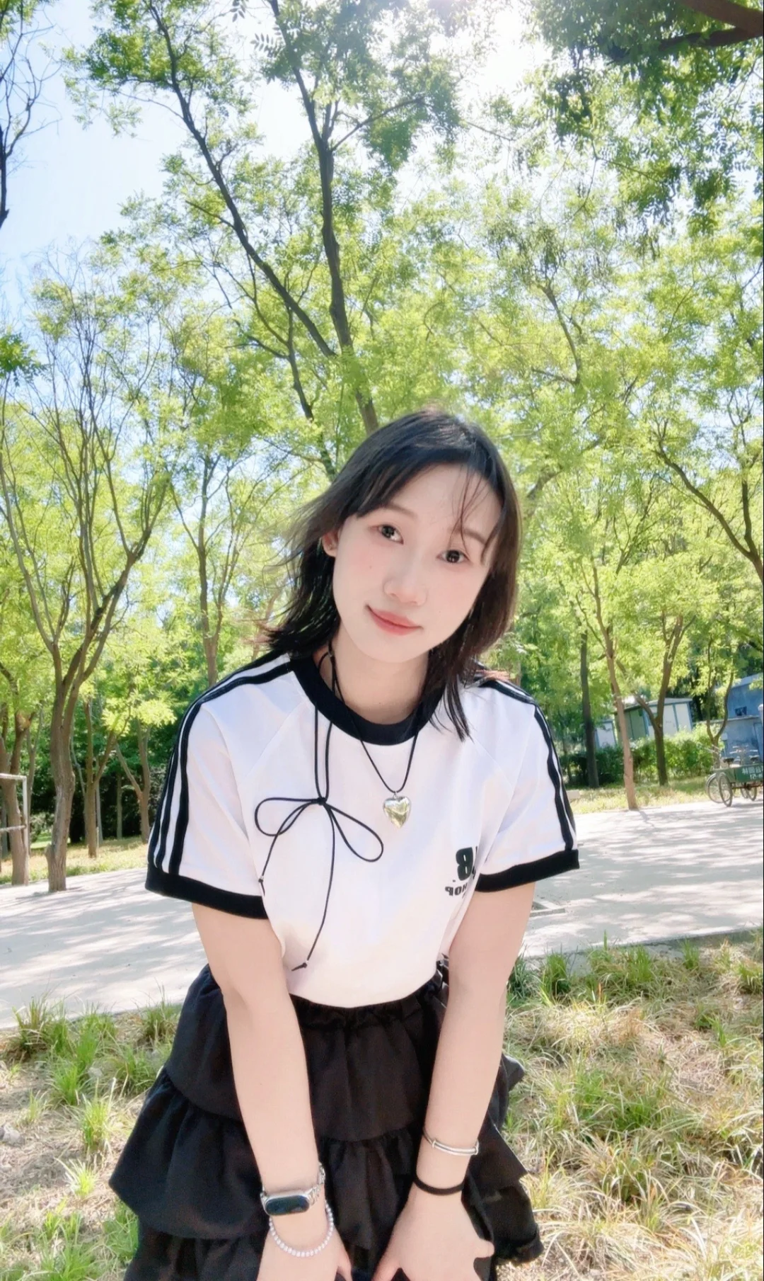 嘿嘿❗️今天被夸是青春女大啦