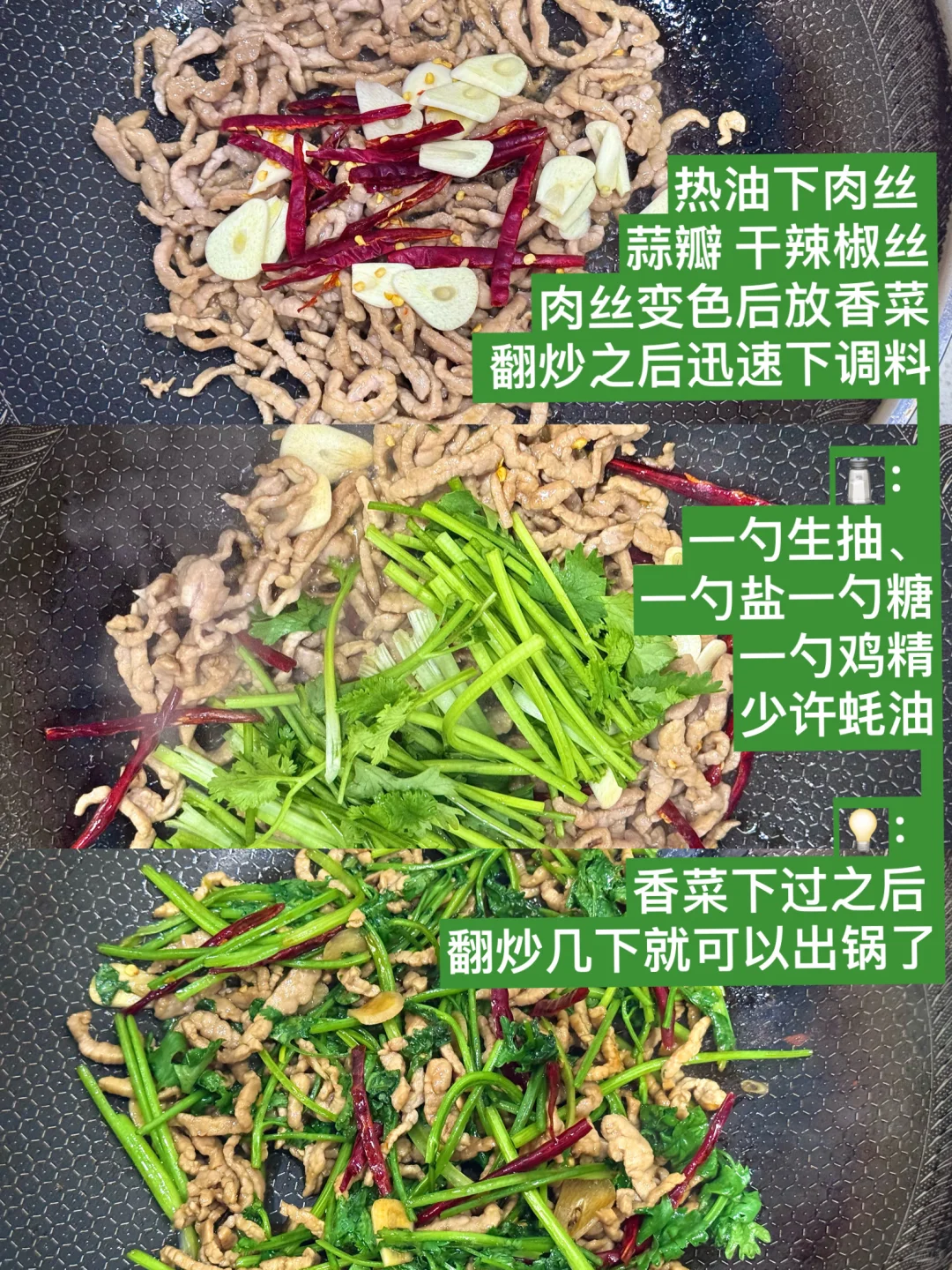 香菜控尖叫🔥｜香菜炒肉丝