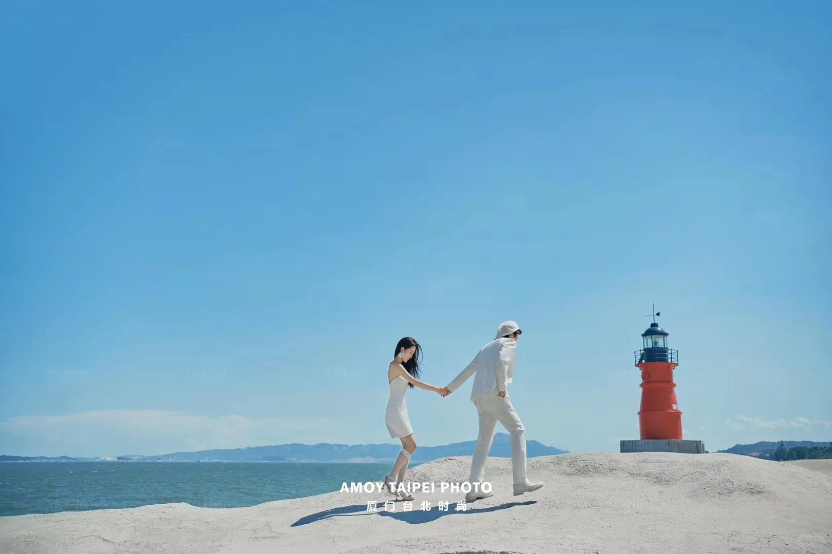 甜系旅拍的男模