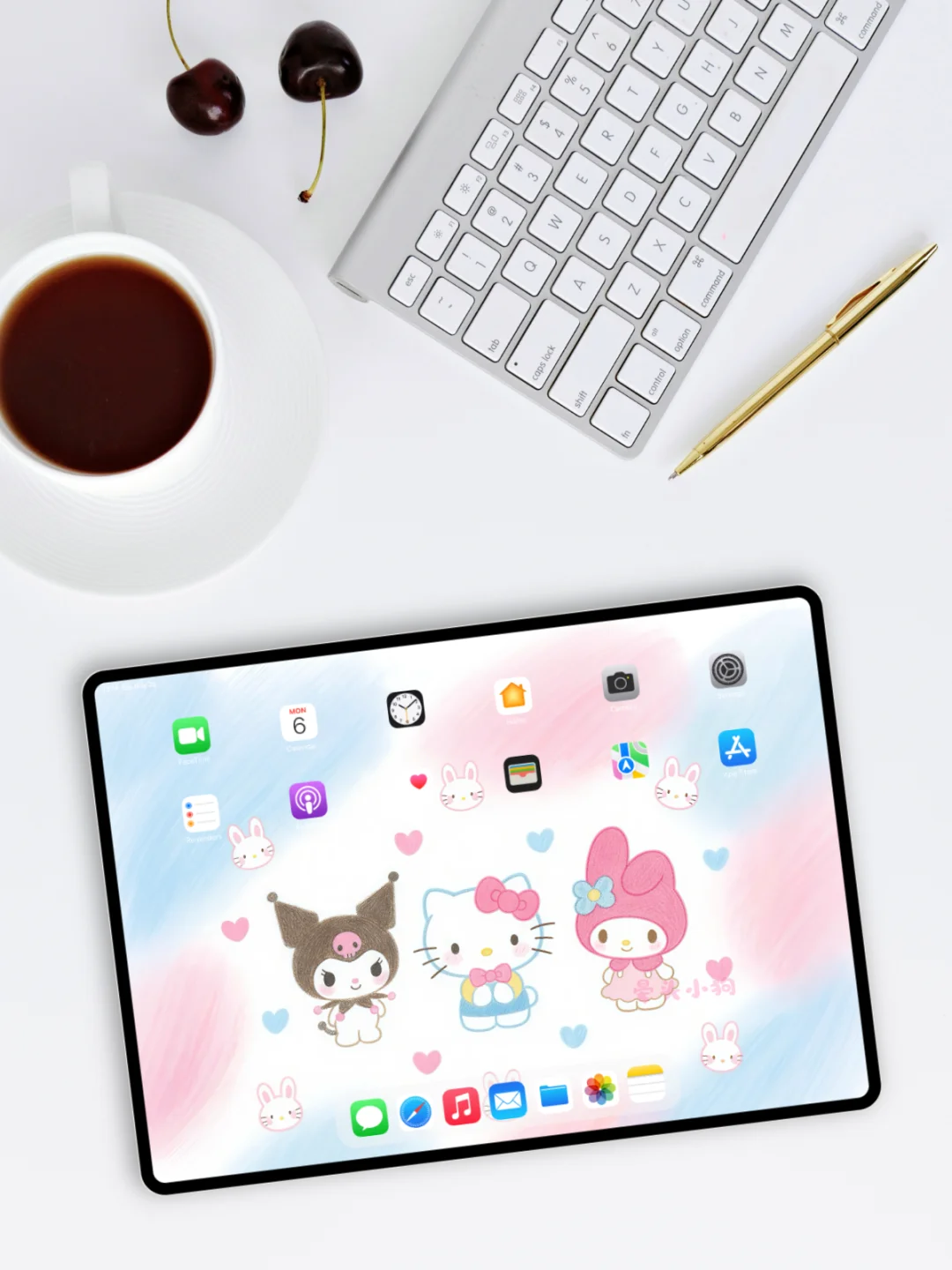 258｜可爱库洛米💜美乐蒂｜手绘平板壁纸
