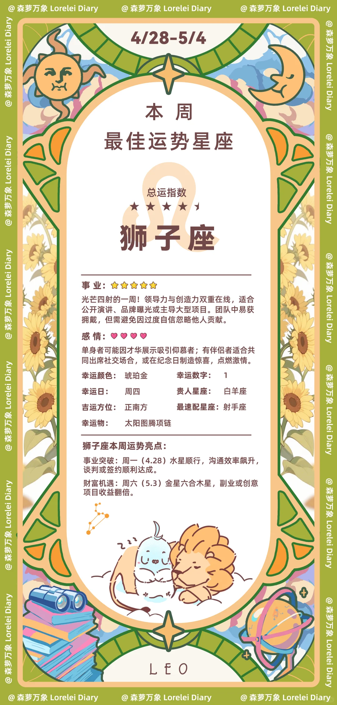 🦁🔥狮子王炸周！荣耀登顶运势全开