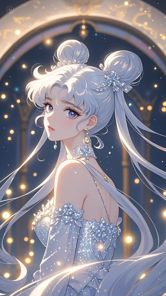 美少年战士壁纸，绝美银发冰月降临！
