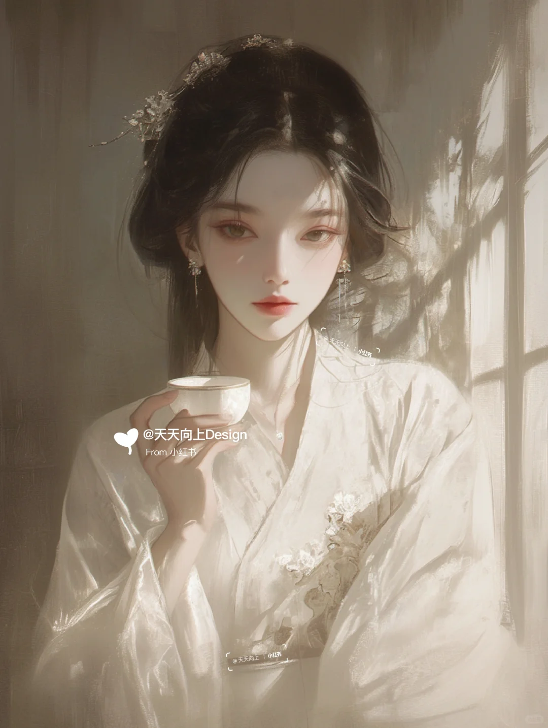 古风｜淡眉如秋水，玉肌伴轻风