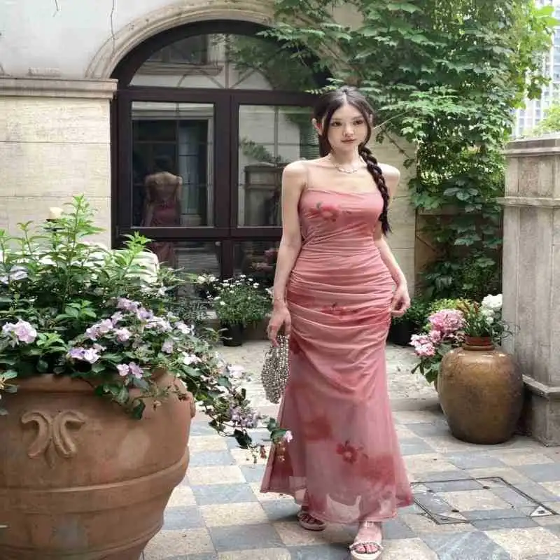 性感印花吊带裙👗夏季必备