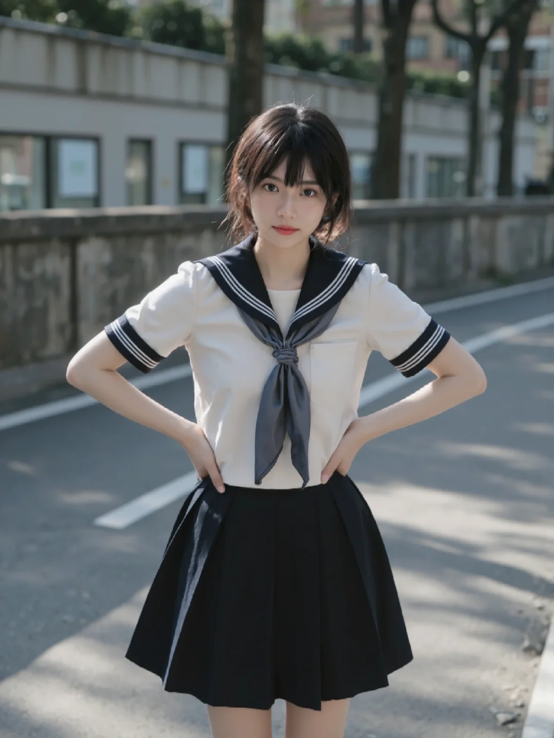 春季水手服写真少女正在发芽🌱