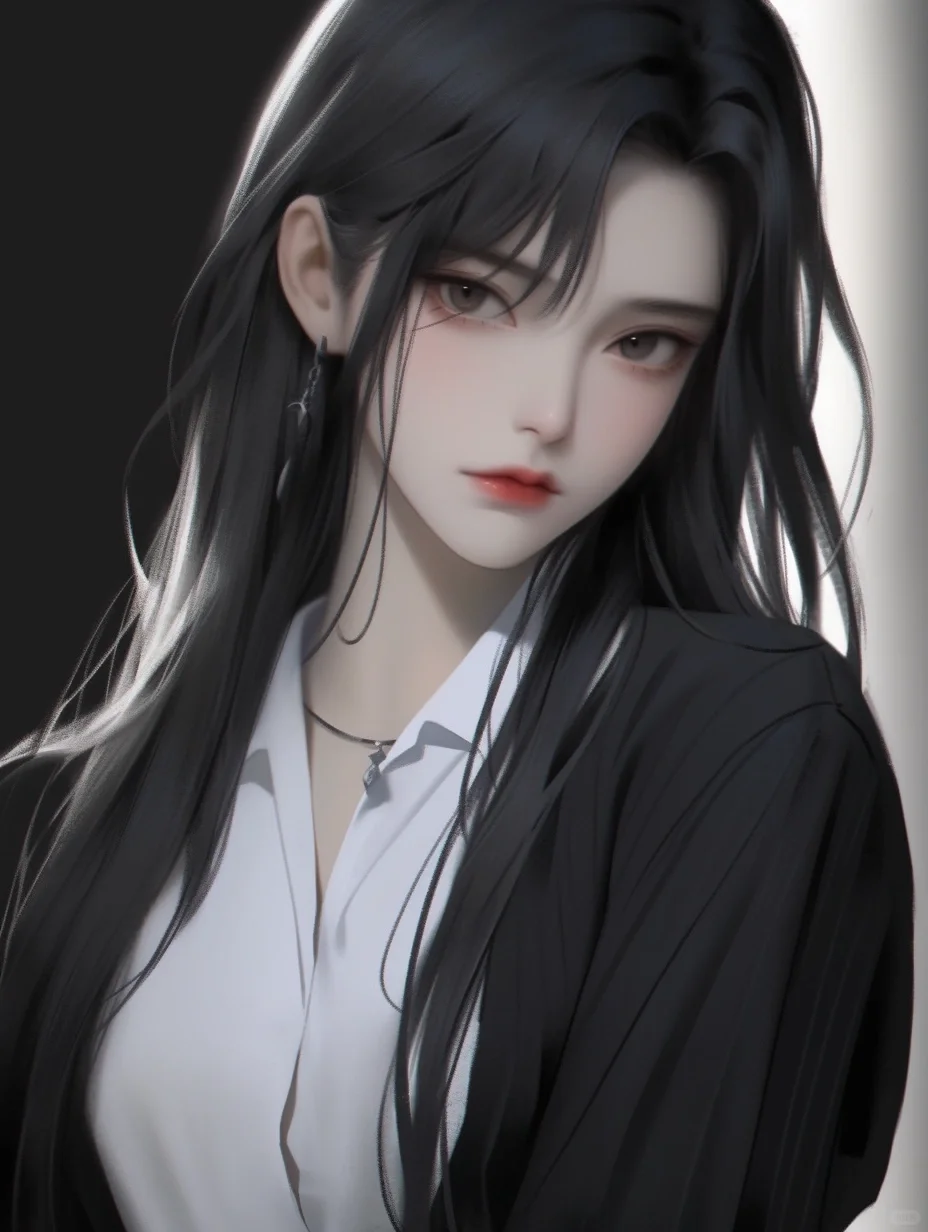 黑色系美女子