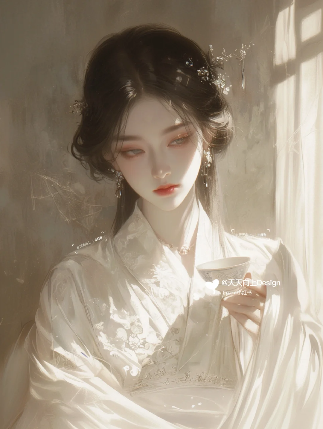 古风｜淡眉如秋水，玉肌伴轻风