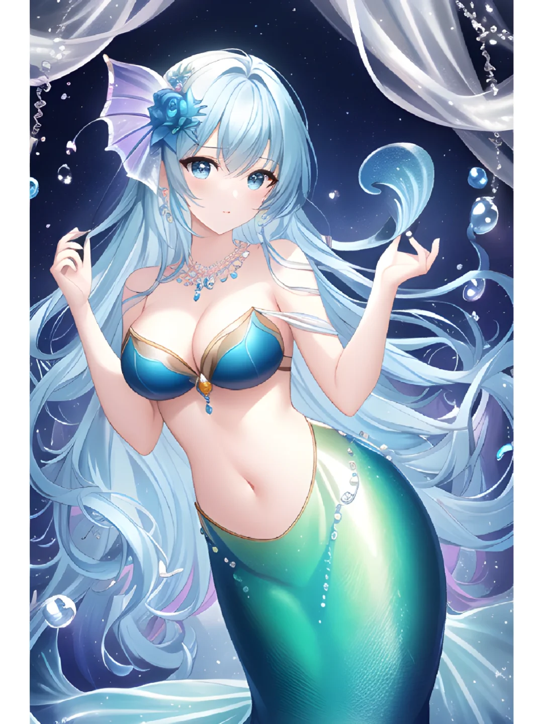 Ai插画 小美人鱼
