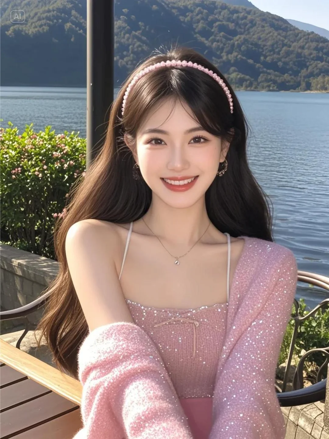 梦幻粉调，美女壁纸点亮屏幕