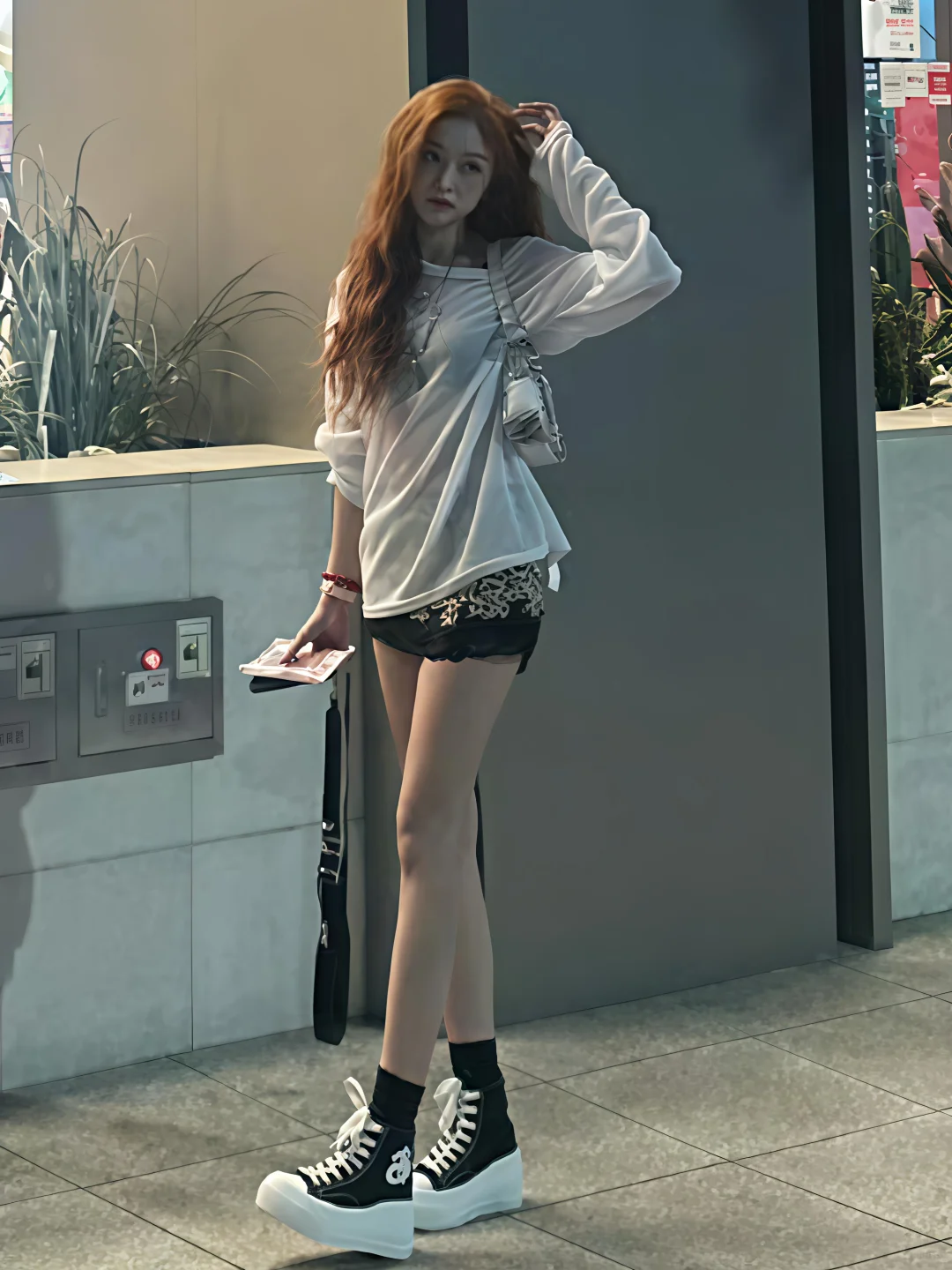 谁懂，她的腿真的又长又匀称，不是单纯的细