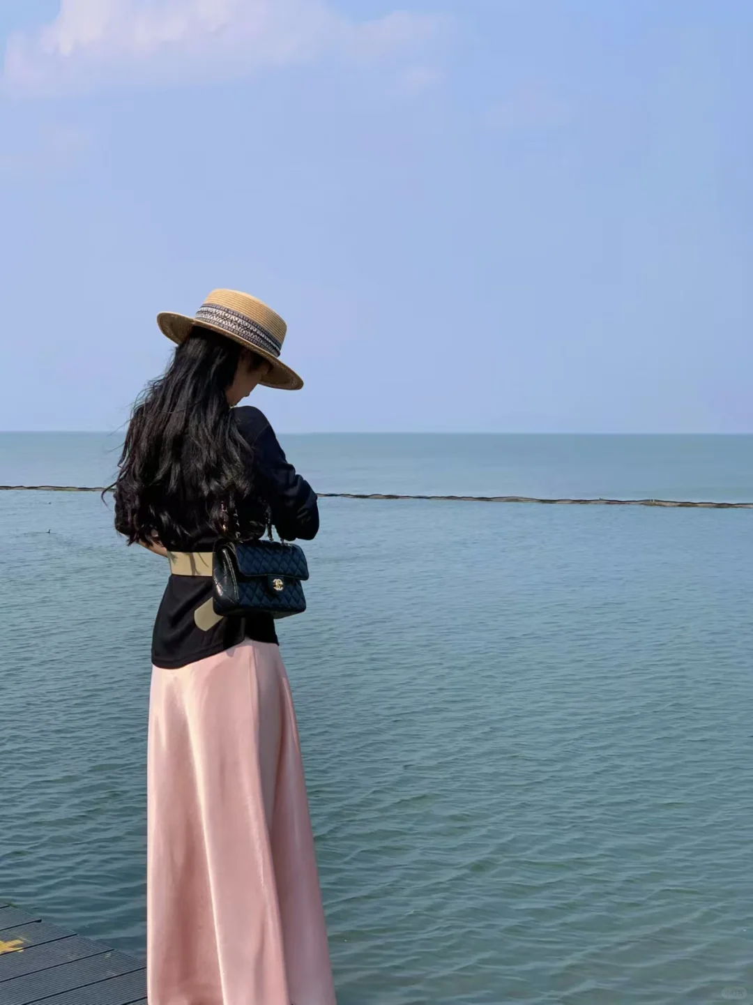 来海边啦～黑色～粉色