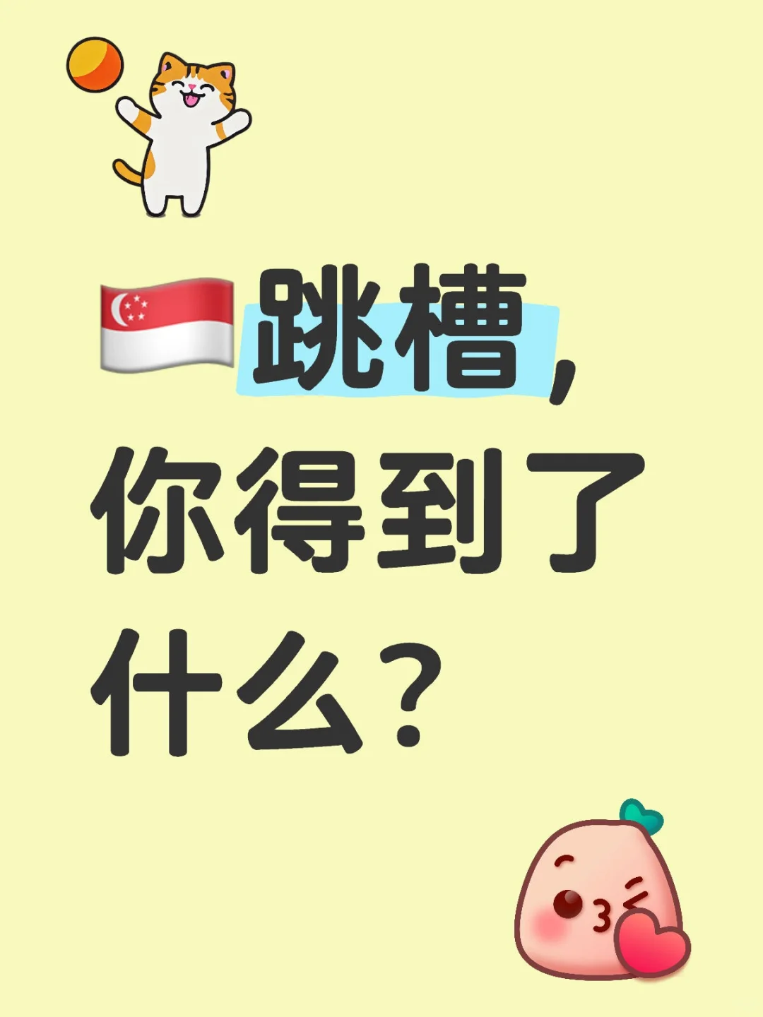 🇸🇬跳槽，你得到了什么？