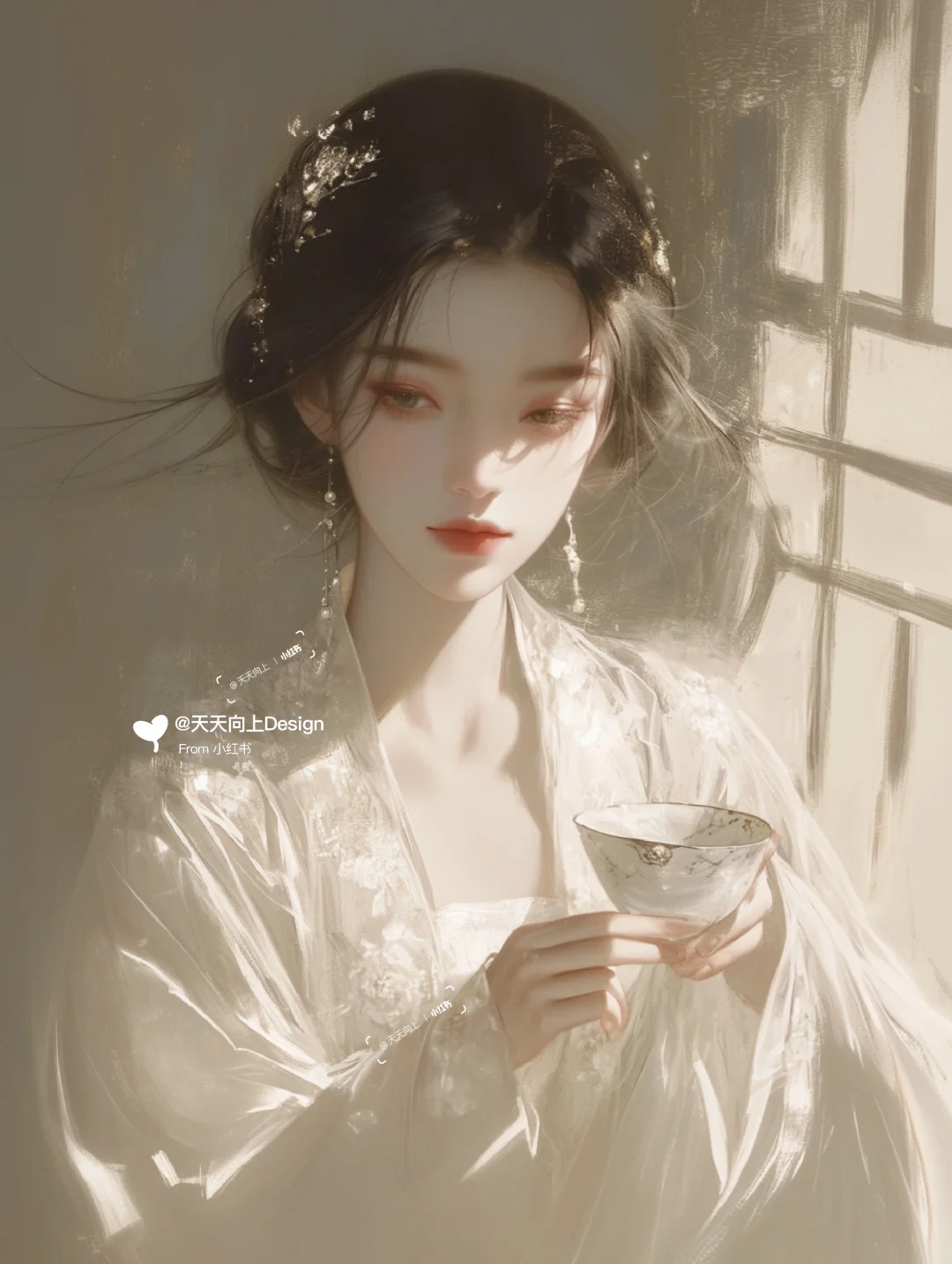 古风｜淡眉如秋水，玉肌伴轻风