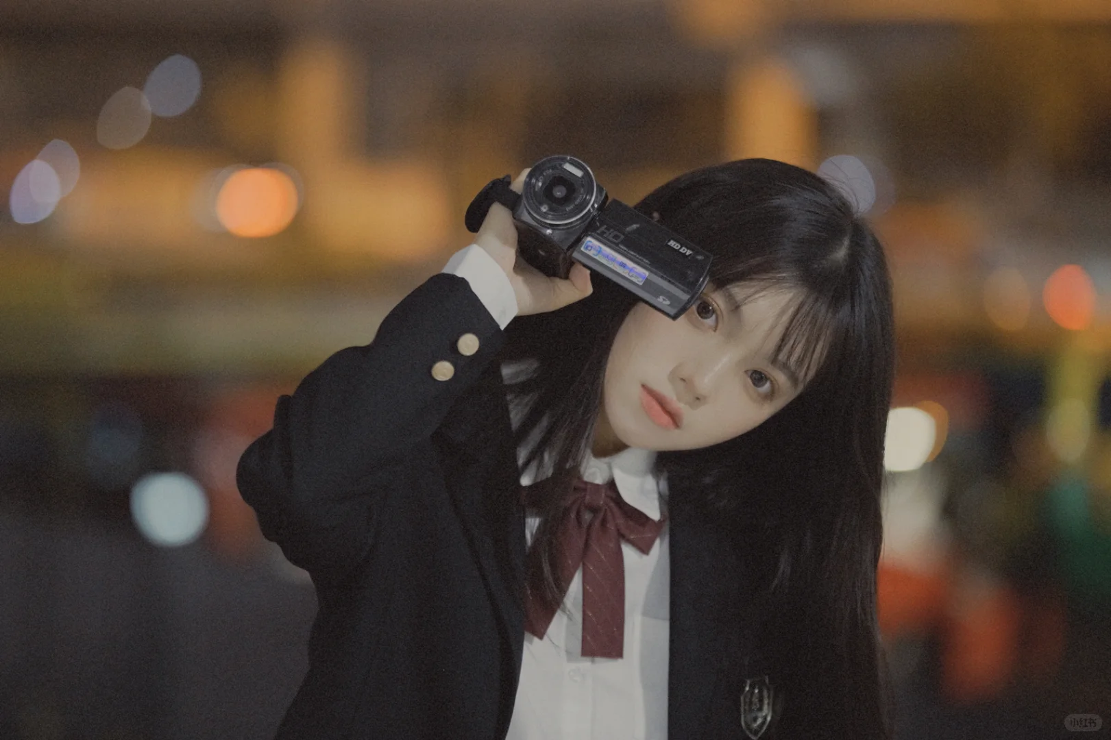 放学后✨夜晚拍照｜jk日系电影感写真分享