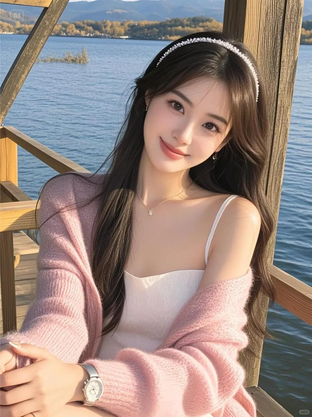 梦幻粉调，美女壁纸点亮屏幕