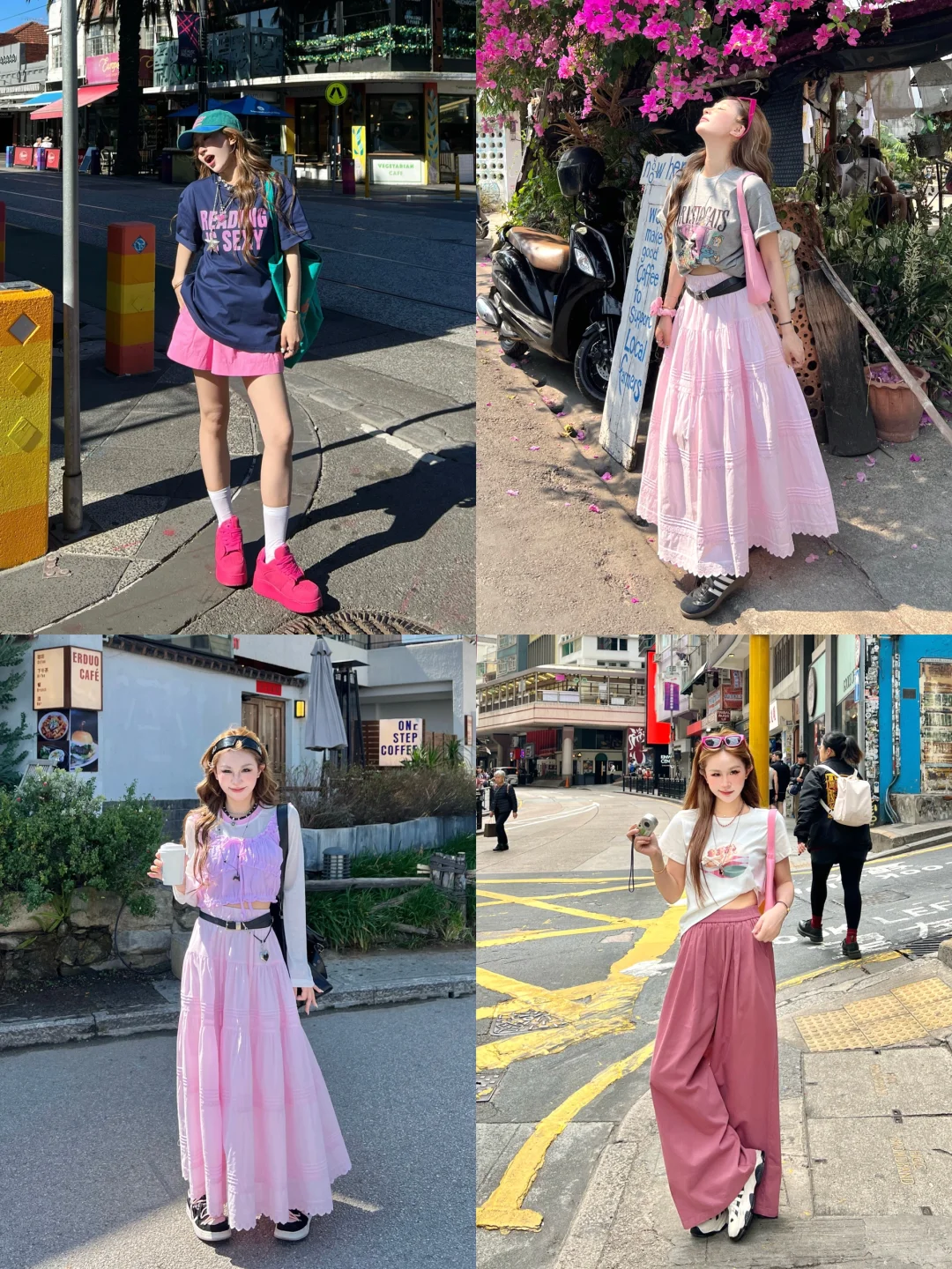 夏日美式芭比girl五一这样穿包出片的