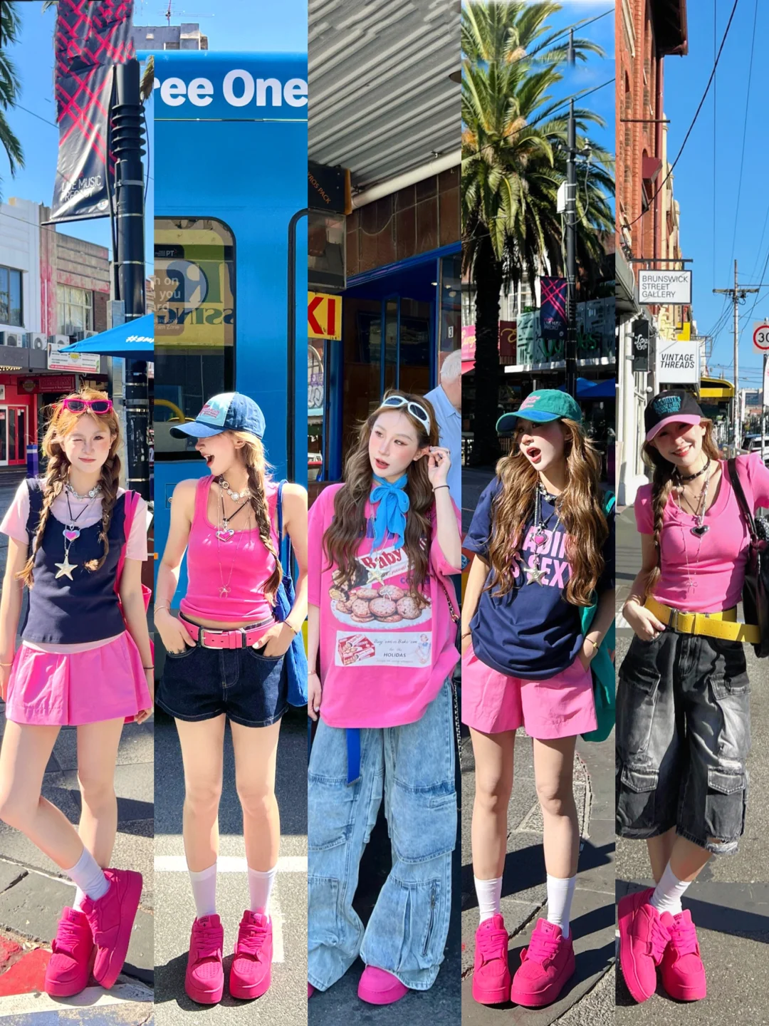 夏日美式芭比girl五一这样穿包出片的