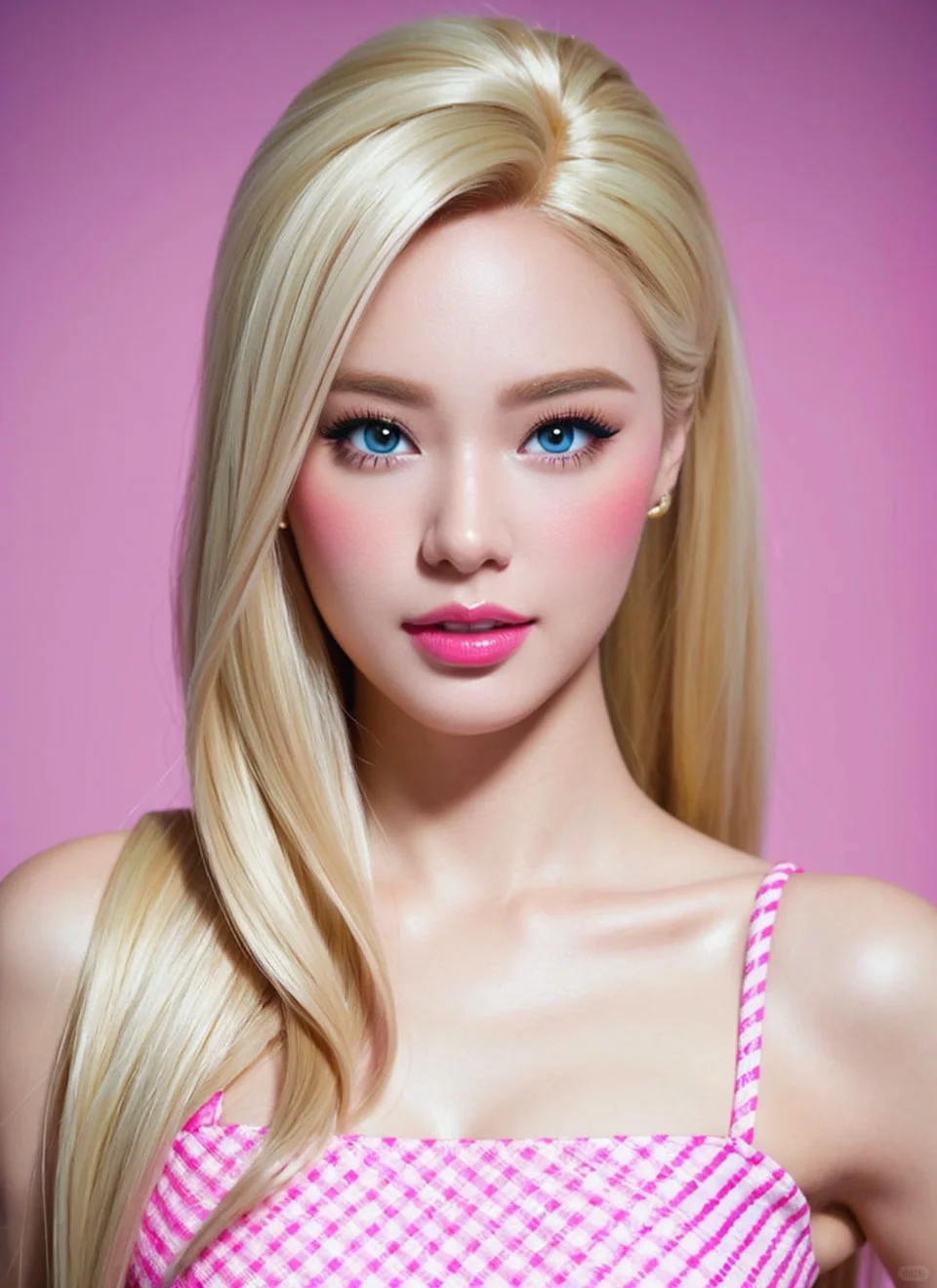 芭比ai 写真来咯，9.9米值嘛