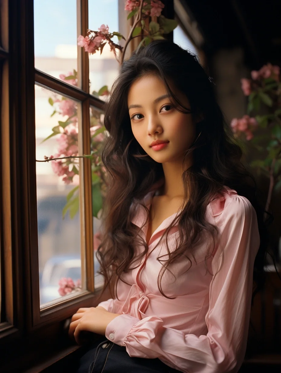 鲜花配美人， 你们喜欢粉红女郎吗？