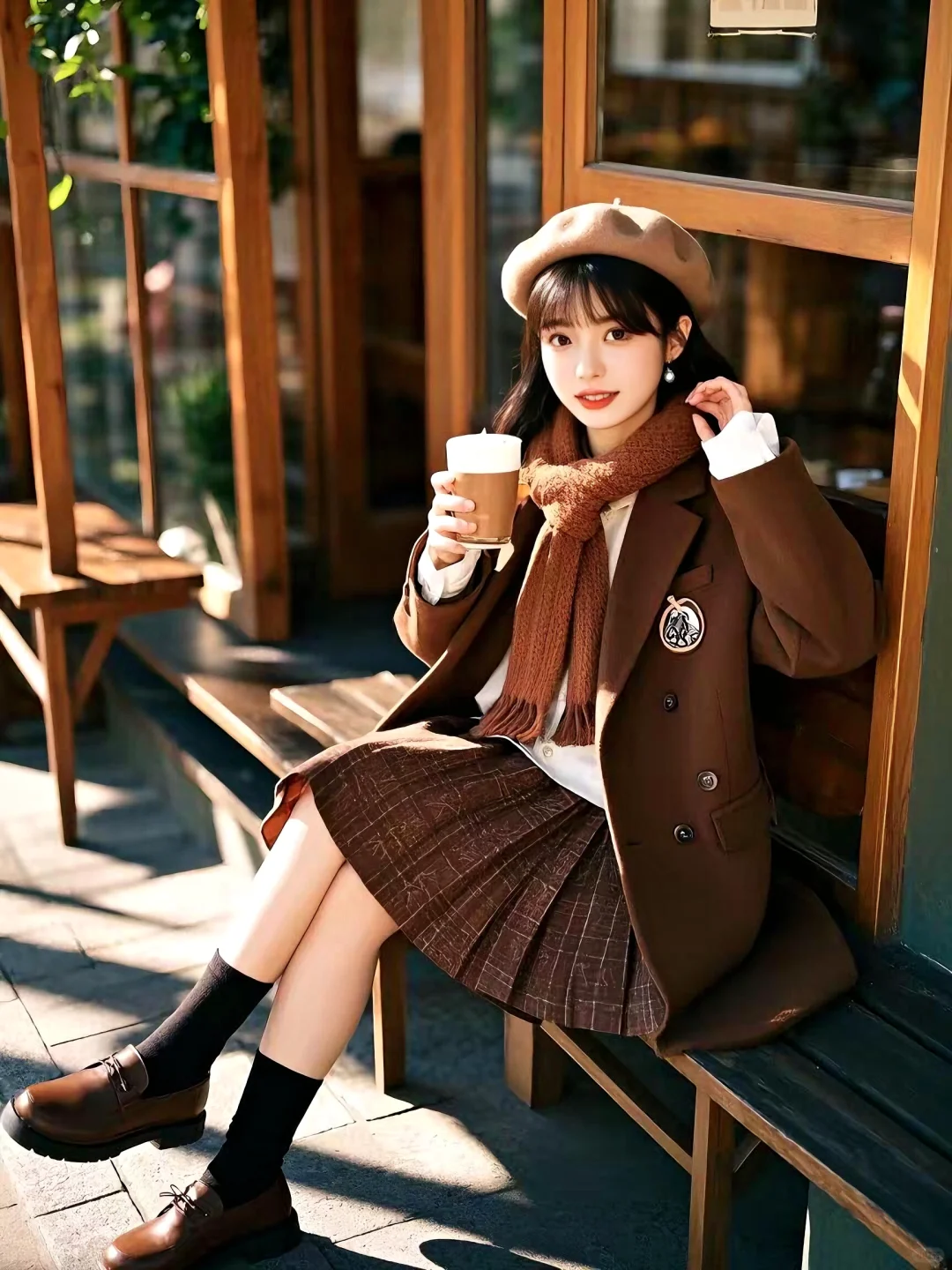 韩系女孩JK穿搭jk叠穿攻略保留了JK的学院风