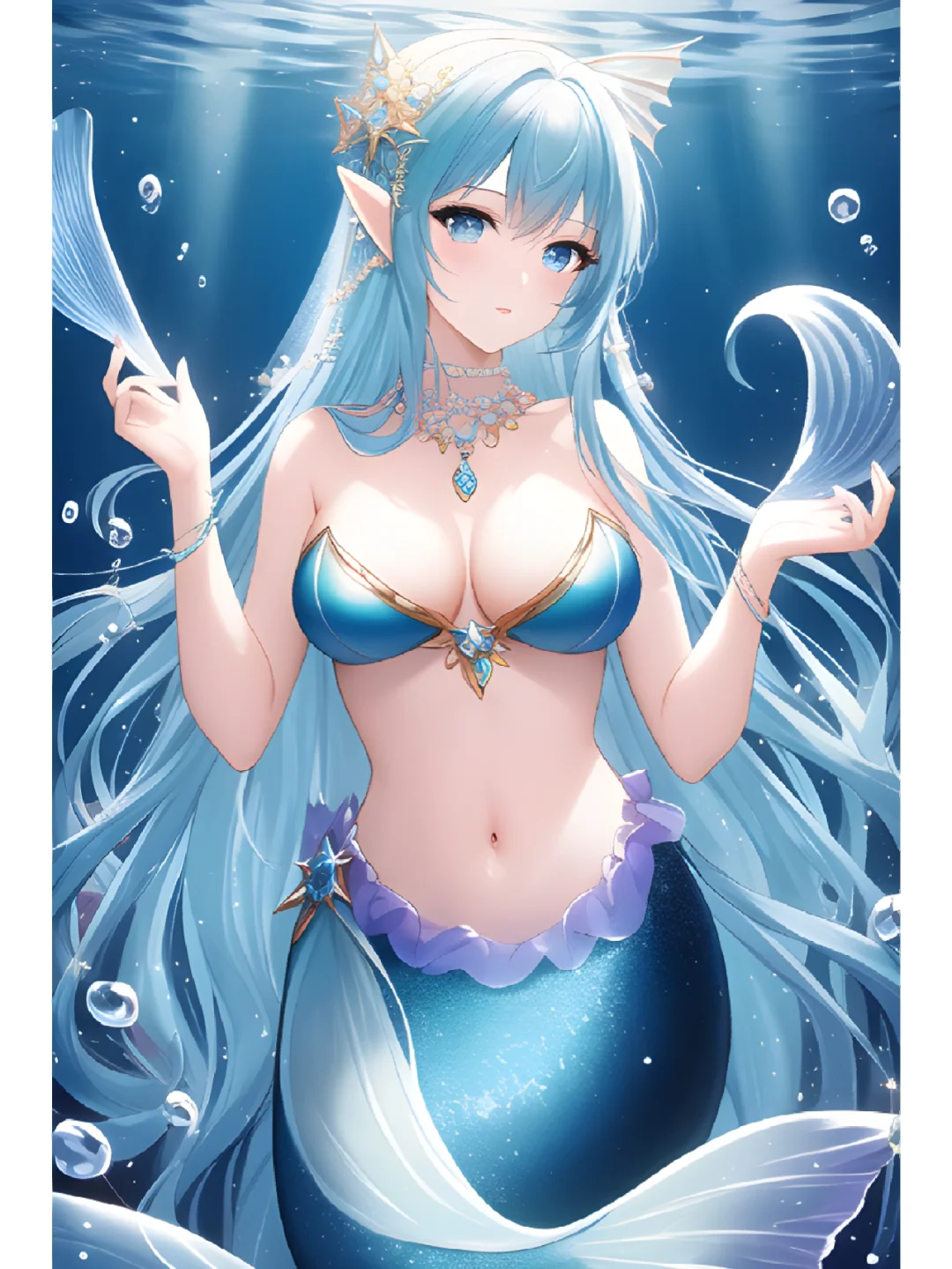 Ai插画 小美人鱼