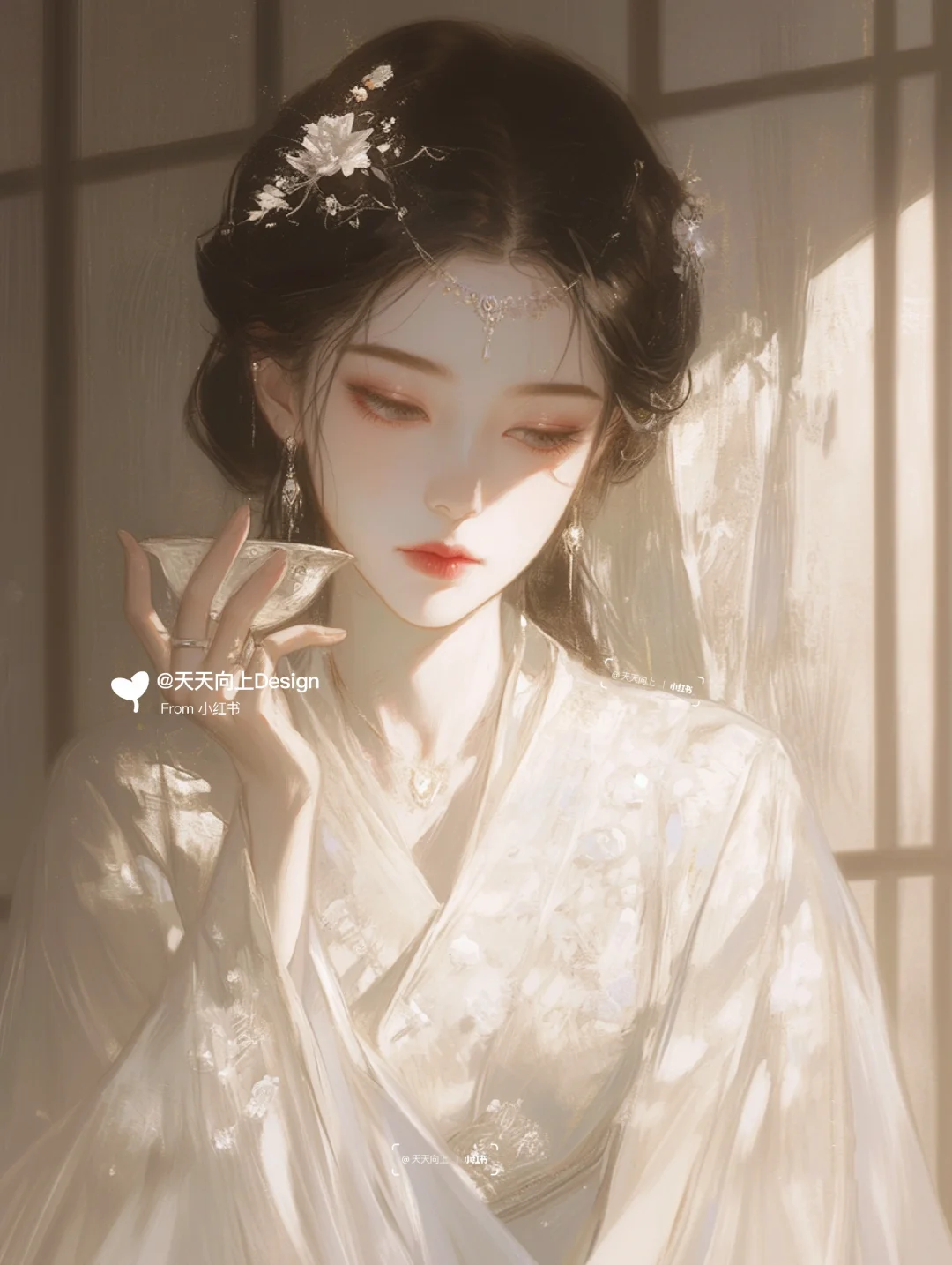 古风｜淡眉如秋水，玉肌伴轻风