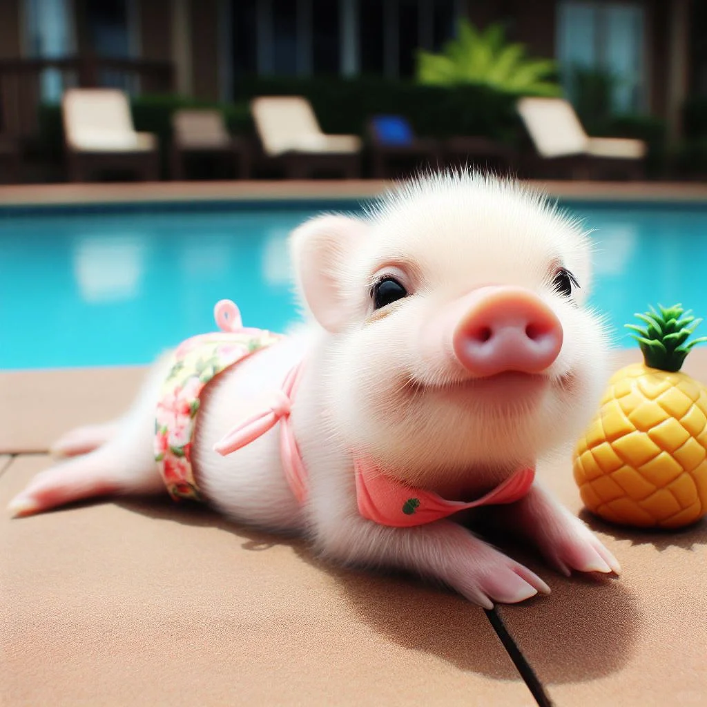 🐽小猪猪，你怎么穿著品如的衣服呀👙