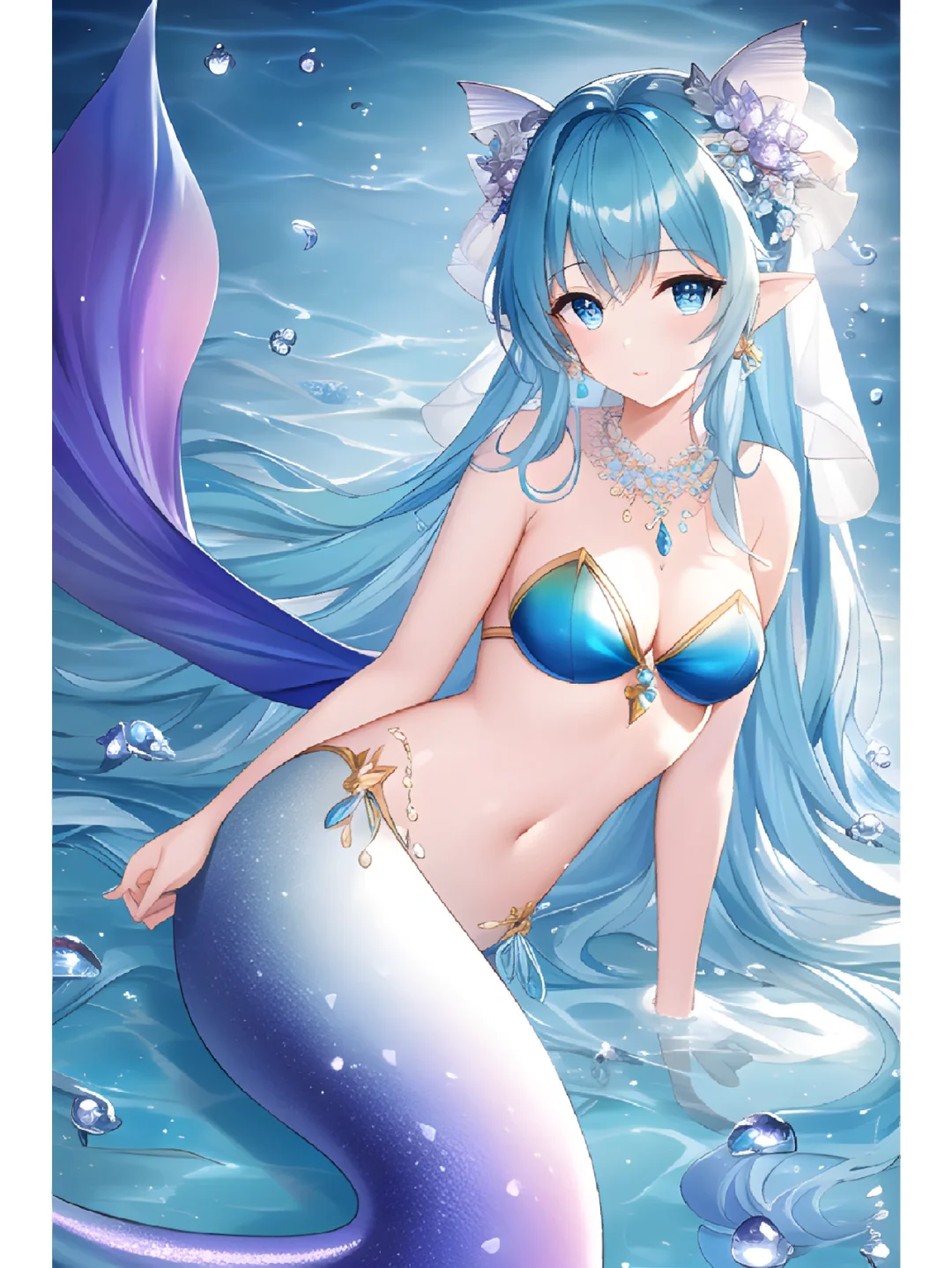 Ai插画 小美人鱼