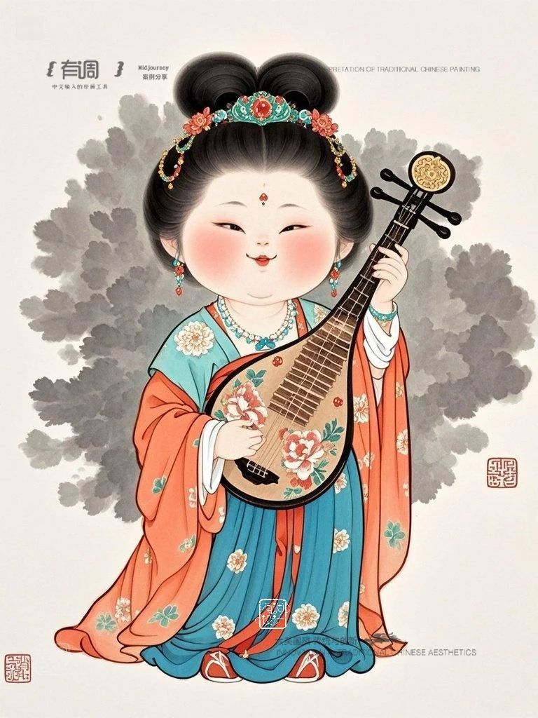 💖穿越千年的爱恋💕：唐代仕女插画