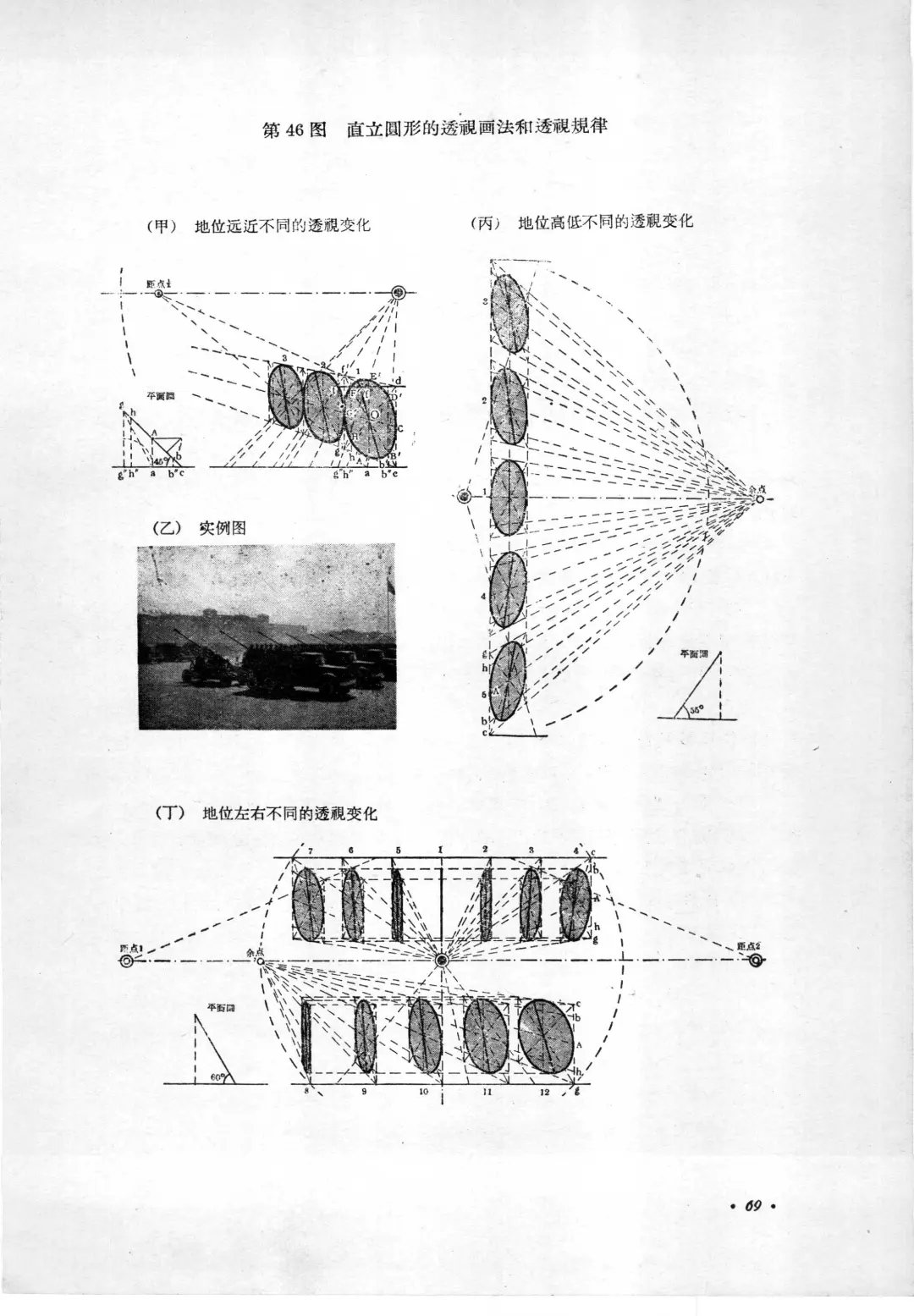 中央美院文金扬老教授六十年前的透视讲义