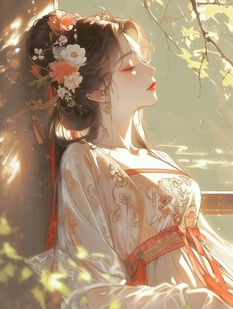 MJ | 桃花嫣红，美人慵懒
