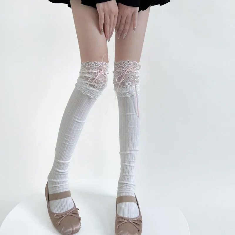 春夏必备🌼蕾丝高筒袜超美显瘦